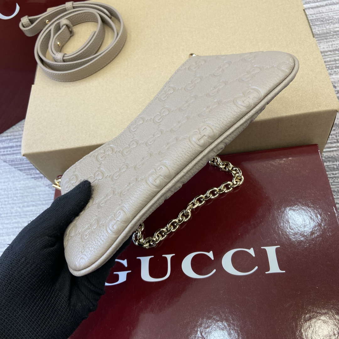 Gucci 815278 GG Emblem super mini bag Apricot - Default Title - View 6