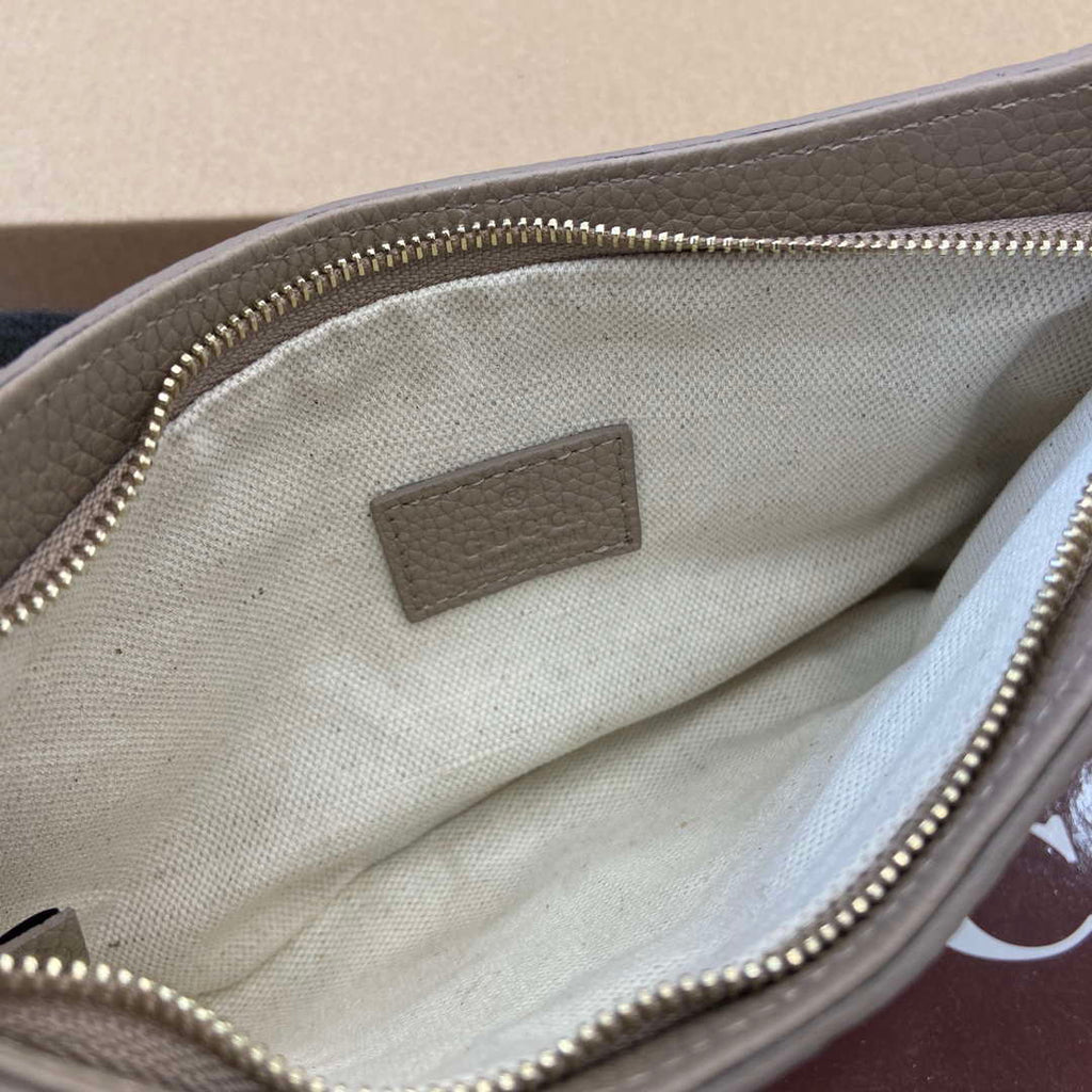Gucci 815278 GG Emblem super mini bag Apricot