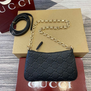 Gucci 815278 GG Emblem Super Mini Bag Black - Default Title - View 1