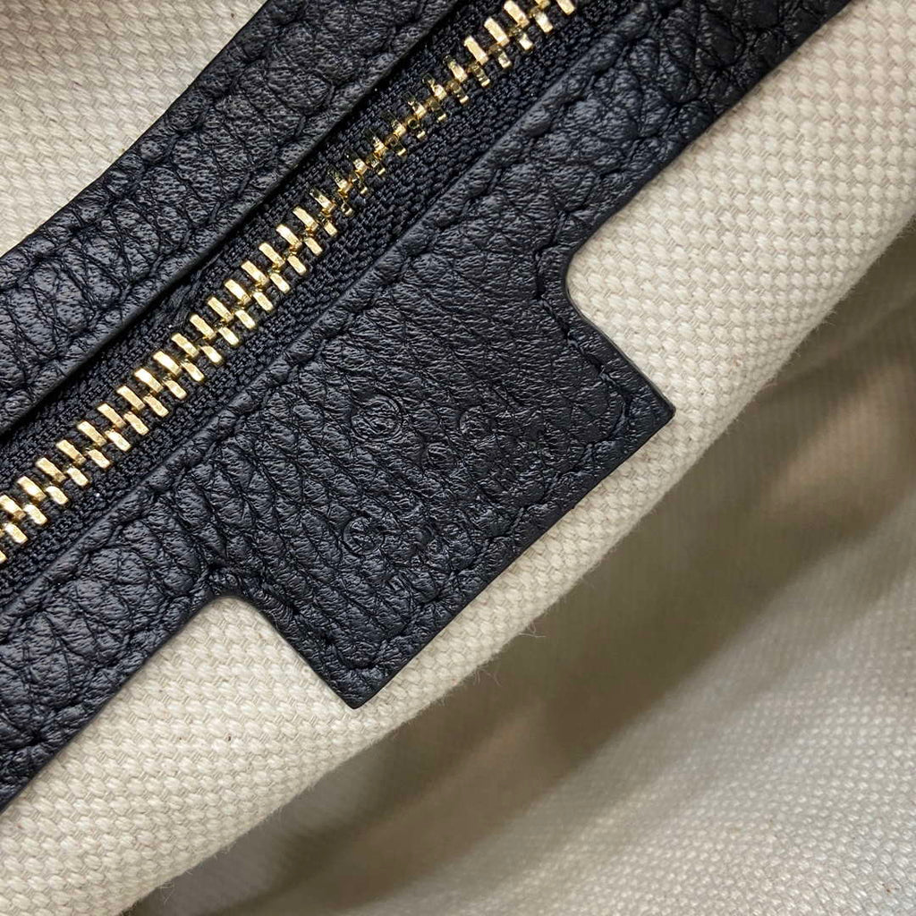 Gucci 815409 GG Emblem Small Shoulder Bag Black