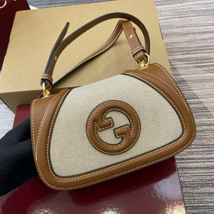 Gucci 815700 Gucci Blondie mini shoulder bag Beige cotton linen canvas - Default Title - View 6
