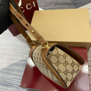 Gucci 815700 Gucci Blondie mini shoulder bag Beige dark brown canvas - Default Title - View 3