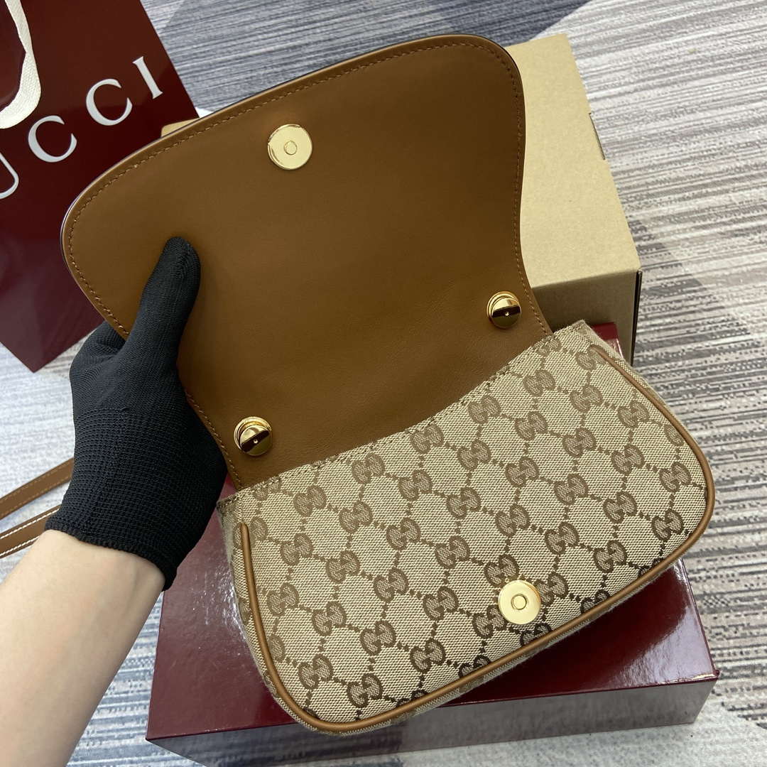 Gucci 815700 Gucci Blondie mini shoulder bag Beige dark brown canvas - Default Title - View 8