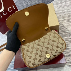 Gucci 815700 Gucci Blondie mini shoulder bag Beige dark brown canvas - Default Title - View 8