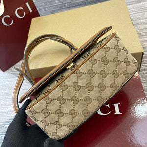 Gucci 815700 Gucci Blondie mini shoulder bag Beige dark brown canvas - Default Title - View 9