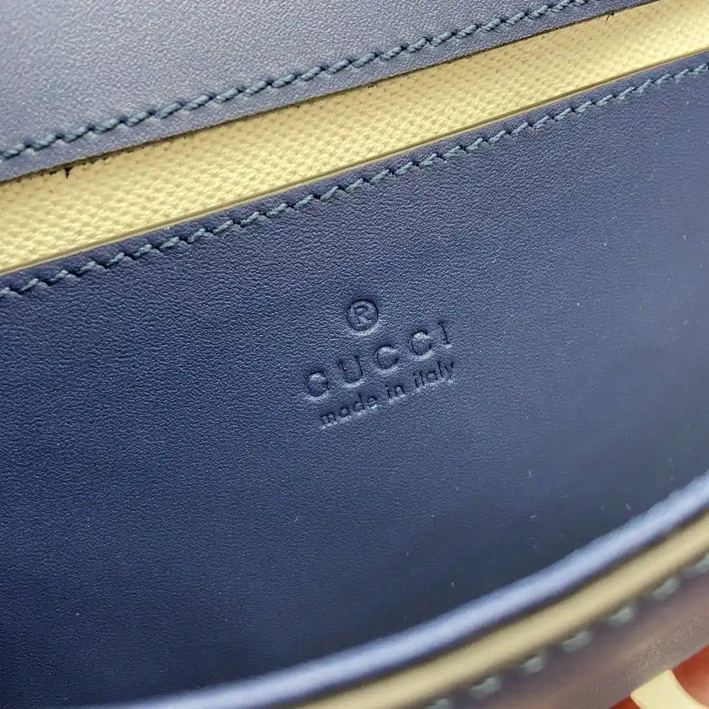 Gucci 815700 Gucci Blondie mini shoulder bag Blue Leather
