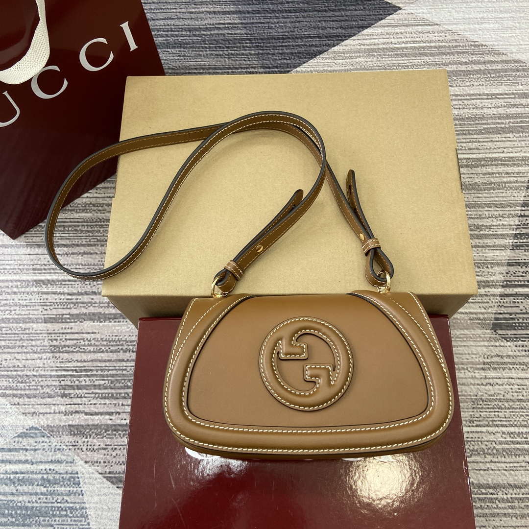 Gucci 815700 Gucci Blondie mini shoulder bag Brown Leather - Default Title - View 1