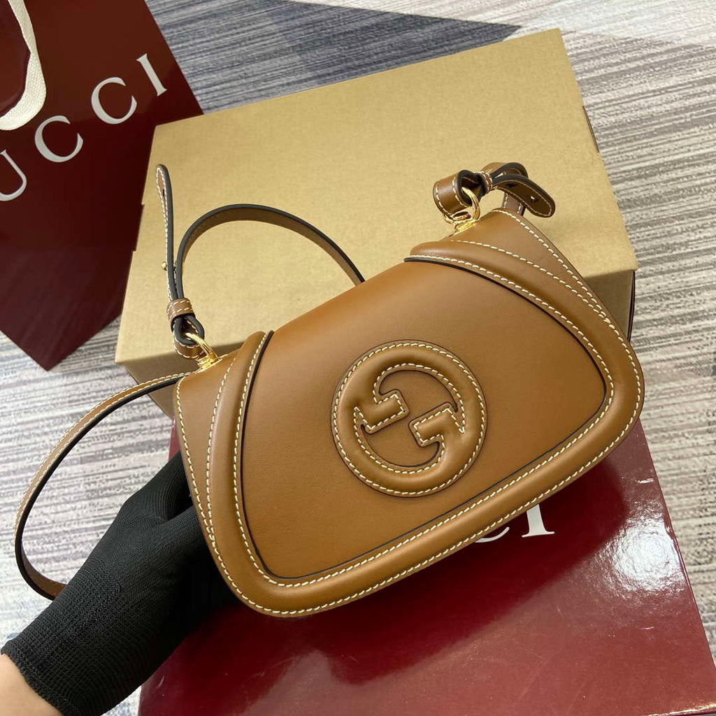 Gucci 815700 Gucci Blondie mini shoulder bag Brown Leather