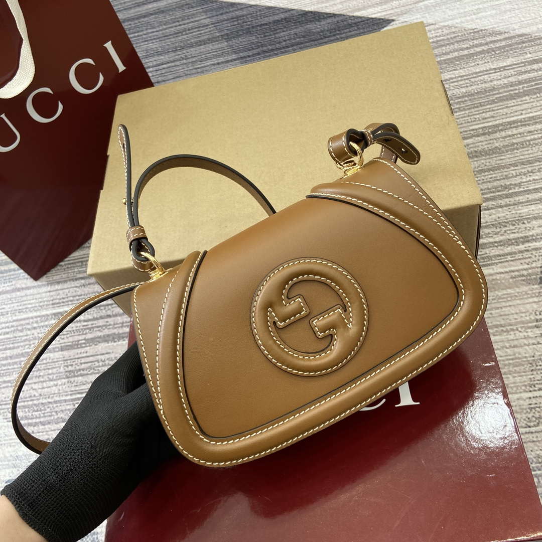 Gucci 815700 Gucci Blondie mini shoulder bag Brown Leather - Default Title - View 5