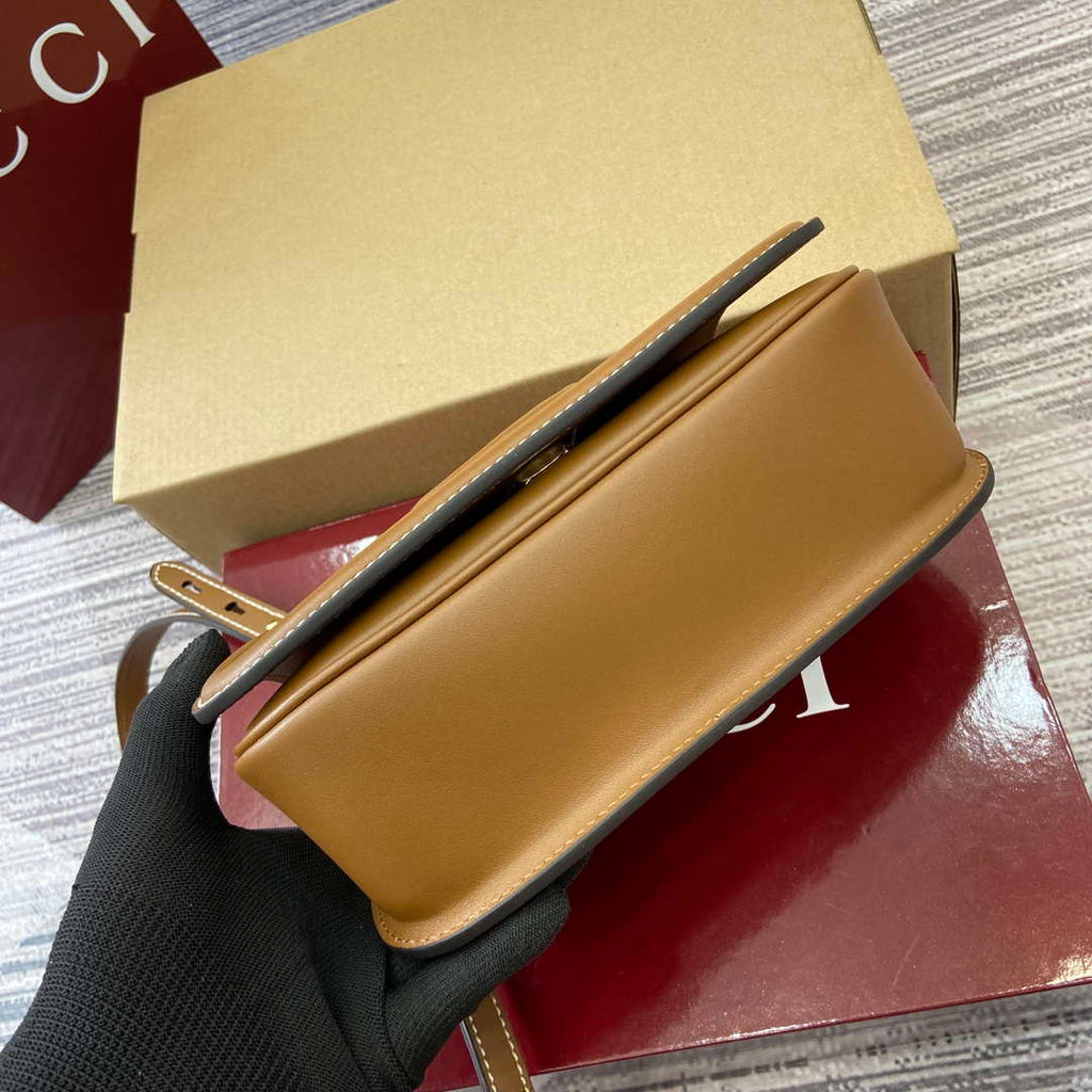 Gucci 815700 Gucci Blondie mini shoulder bag Brown Leather