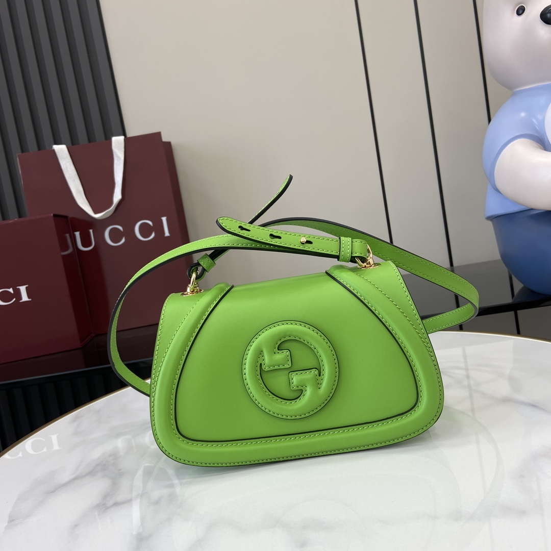 Gucci 815700 Gucci Blondie mini shoulder bag Green Leather