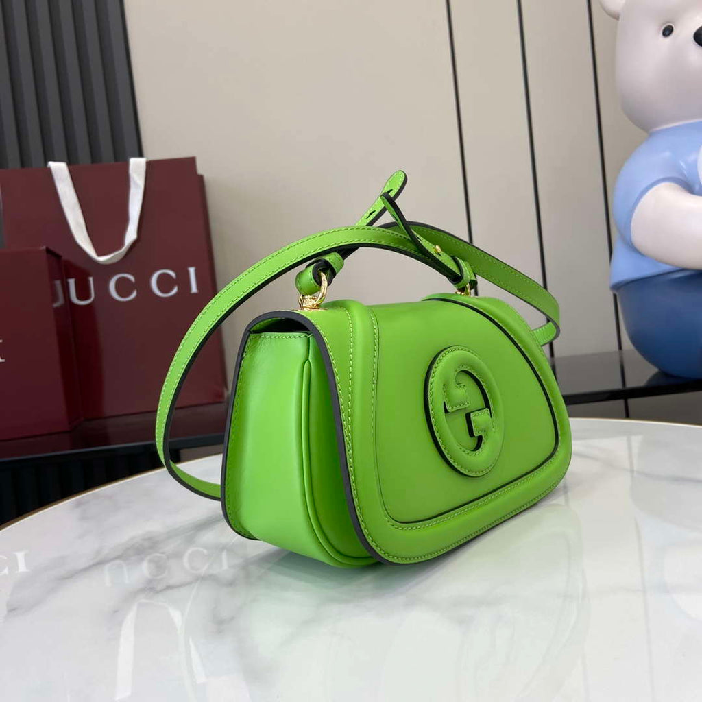 Gucci 815700 Gucci Blondie mini shoulder bag Green Leather