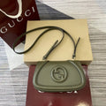 Gucci 815700 Gucci Blondie mini shoulder bag Green Leather