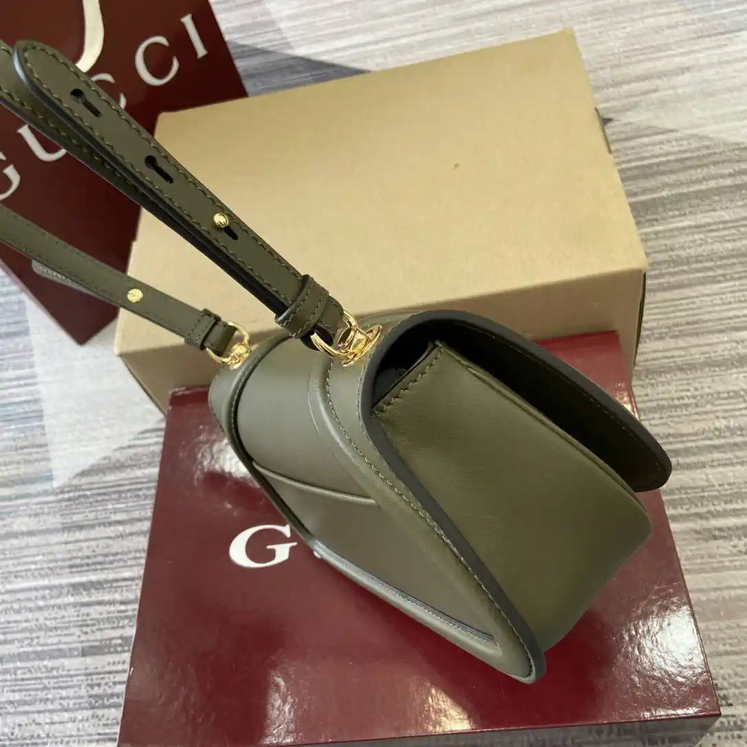 Gucci 815700 Gucci Blondie mini shoulder bag Green Leather