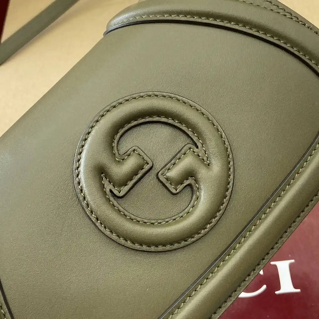Gucci 815700 Gucci Blondie mini shoulder bag Green Leather