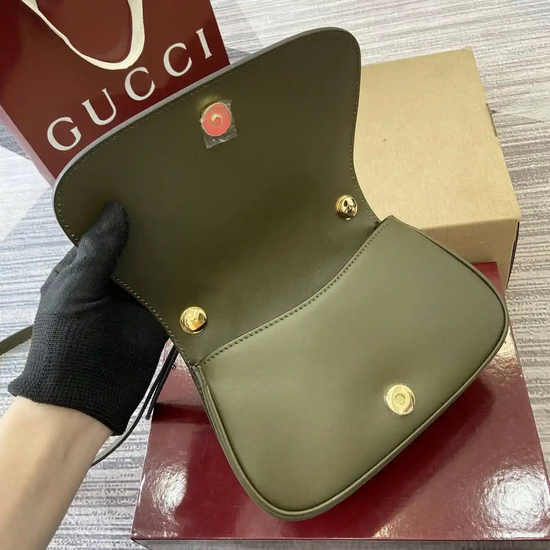 Gucci 815700 Gucci Blondie mini shoulder bag Green Leather