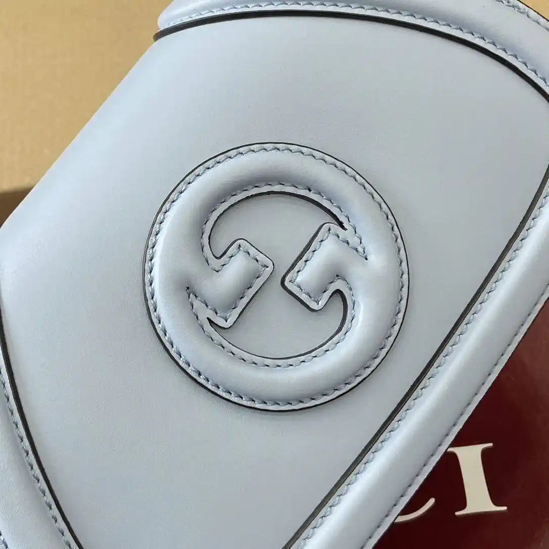Gucci 815700 Gucci Blondie mini shoulder bag Lake Blue Leather