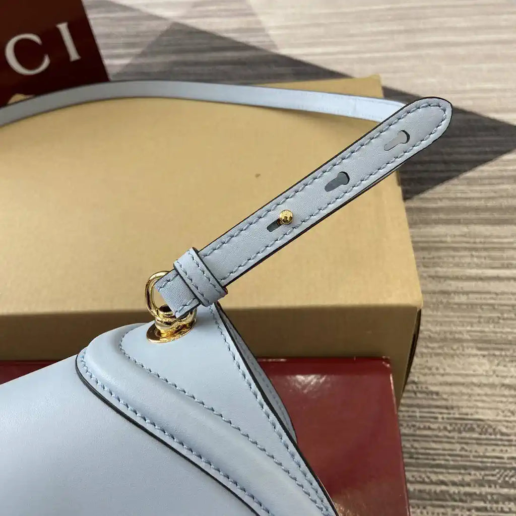 Gucci 815700 Gucci Blondie mini shoulder bag Lake Blue Leather