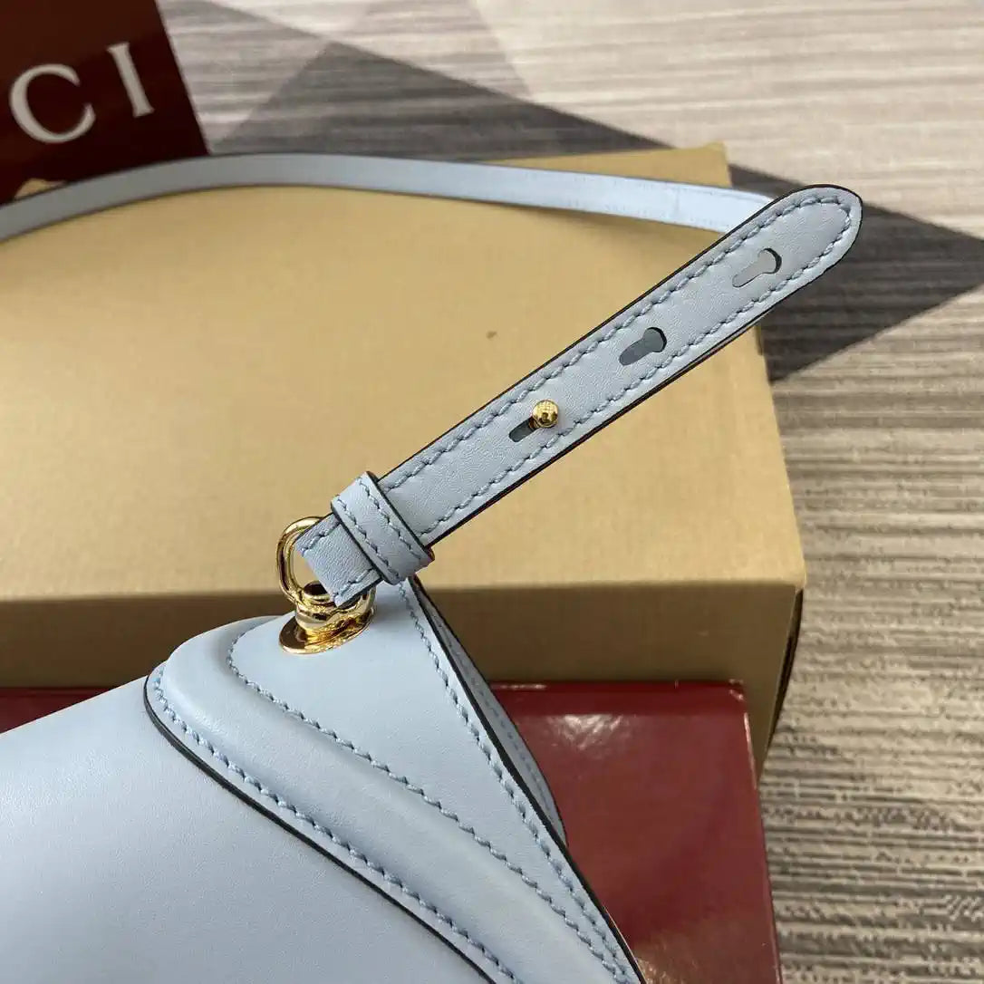 Gucci 815700 Gucci Blondie mini shoulder bag Lake Blue Leather