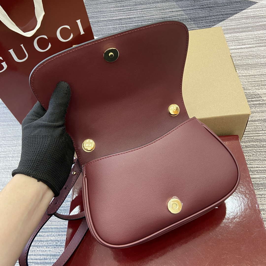 Gucci 815700 Gucci Blondie mini shoulder bag Suede leather Wine Red - Default Title - View 8