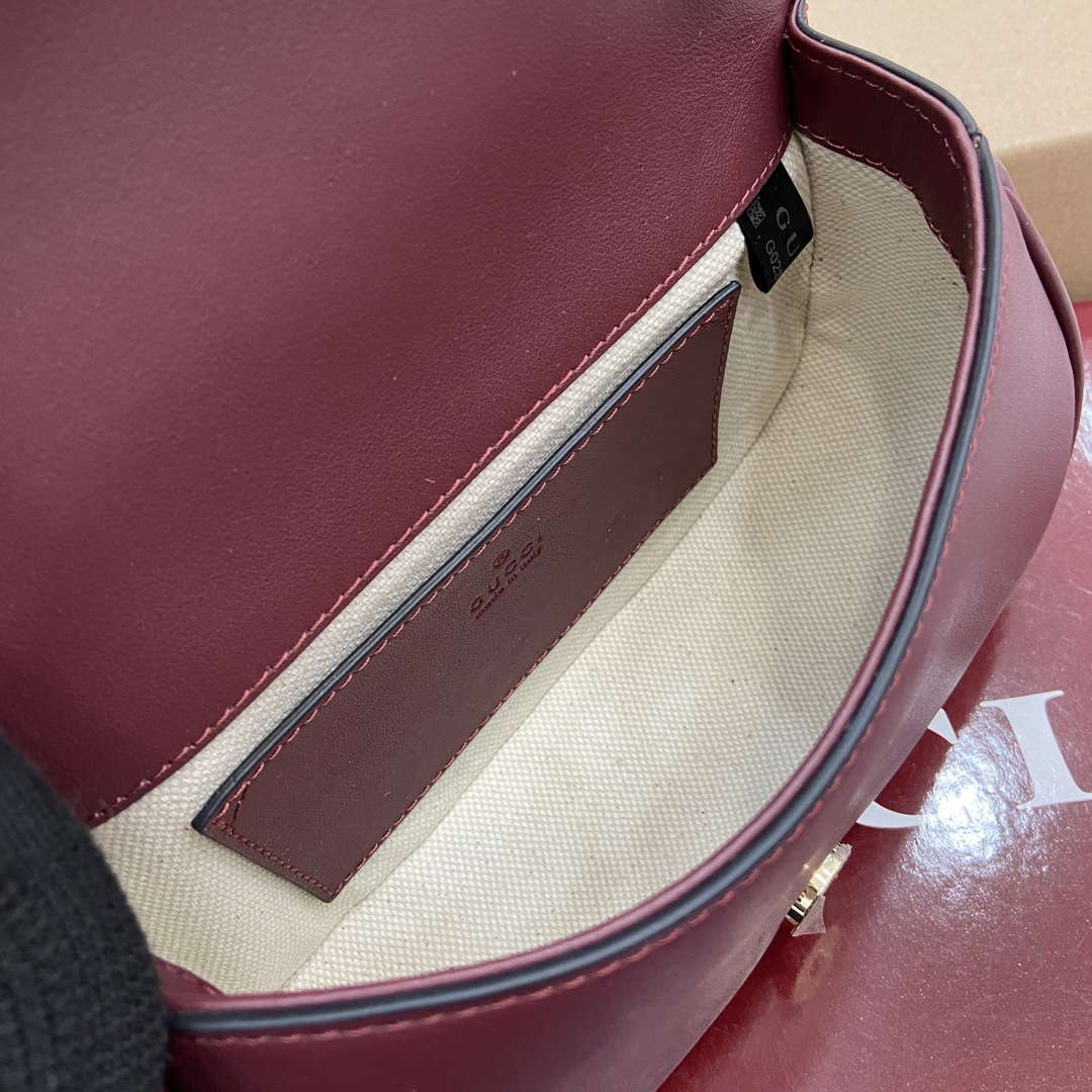 Gucci 815700 Gucci Blondie mini shoulder bag Suede leather Wine Red - Default Title - View 9