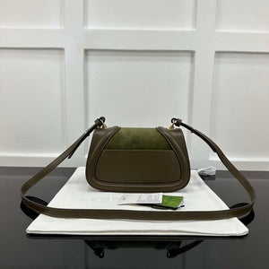 Gucci 815700 Gucci Blondie mini shoulder bag Suede leather Green - Default Title - View 3