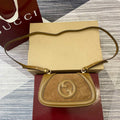 Gucci 815700 Gucci Blondie mini shoulder bag Suede leather Brown