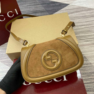 Gucci 815700 Gucci Blondie mini shoulder bag Suede leather Brown - Default Title - View 3