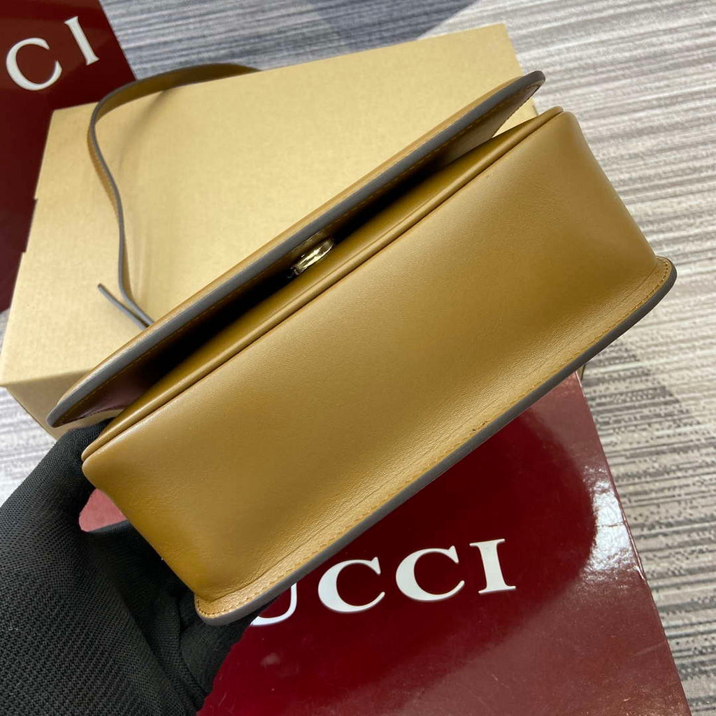 Gucci 815700 Gucci Blondie mini shoulder bag Suede leather Brown
