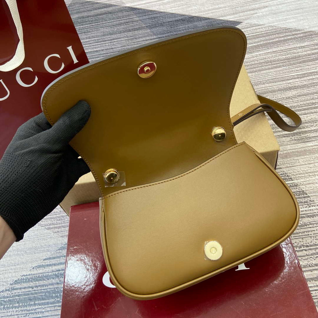 Gucci 815700 Gucci Blondie mini shoulder bag Suede leather Brown