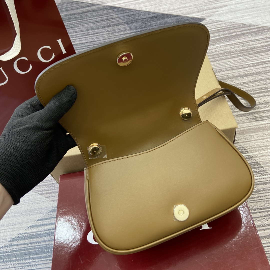 Gucci 815700 Gucci Blondie mini shoulder bag Suede leather Brown
