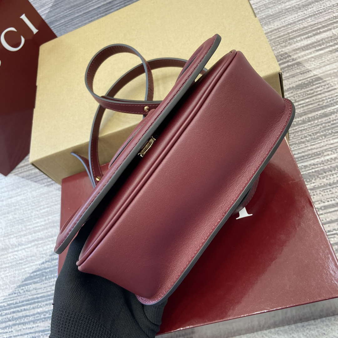 Gucci 815700 Gucci Blondie mini shoulder bag Wind red Leather - Default Title - View 9
