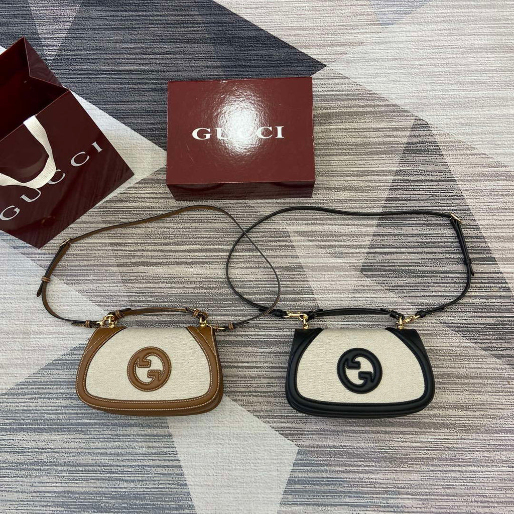 Gucci 815711 Gucci Blondie mini shoulder bag Bronw & Beige
