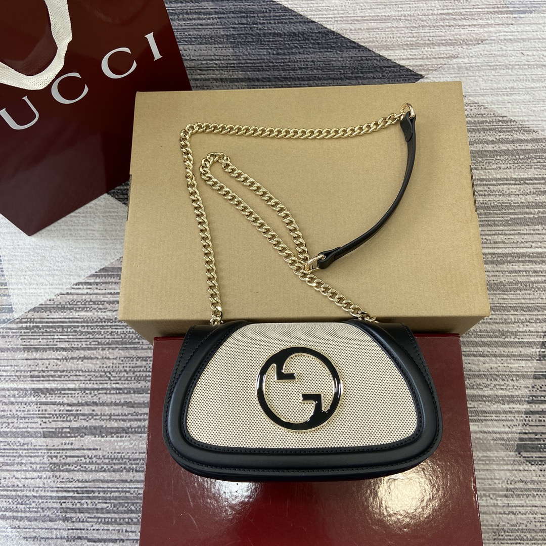 Gucci 815711 Gucci Blondie mini shoulder bag Beige£¦Black