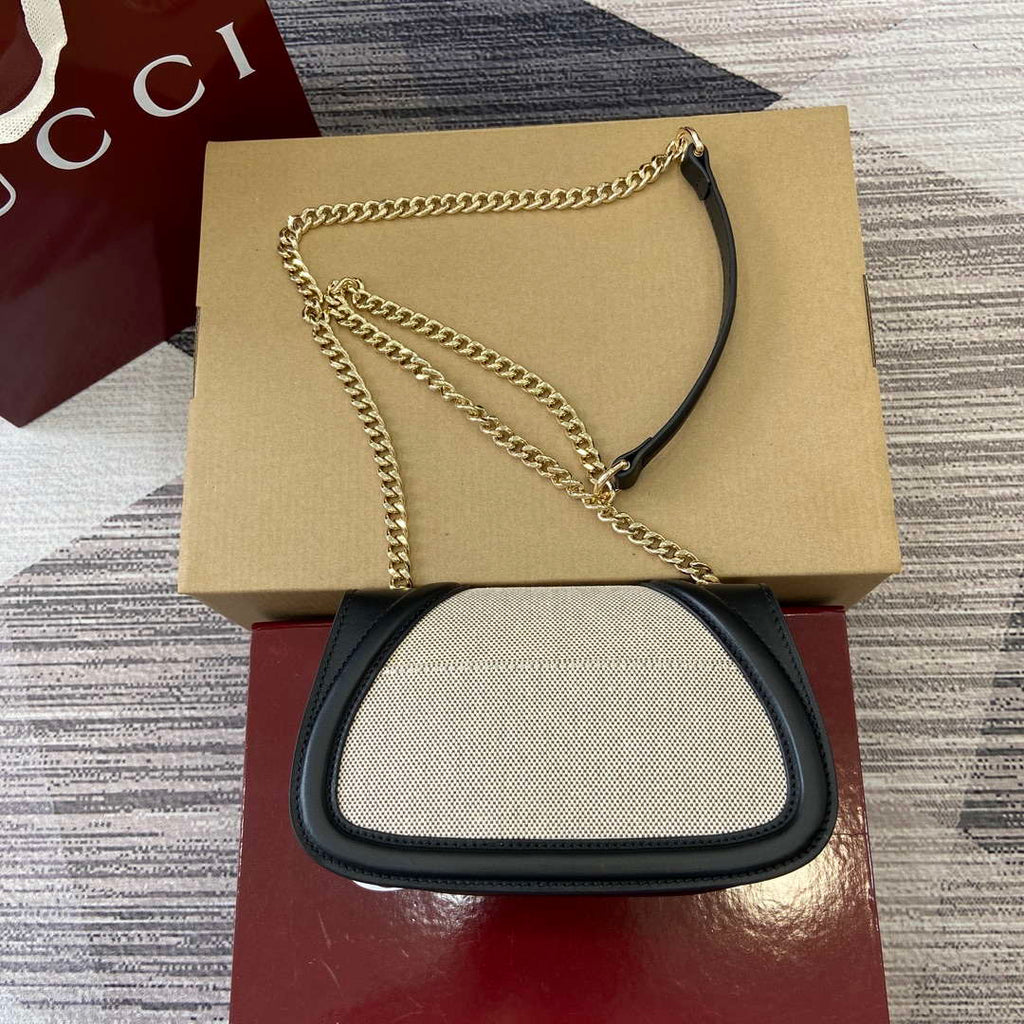 Gucci 815711 Gucci Blondie mini shoulder bag Beige£¦Black