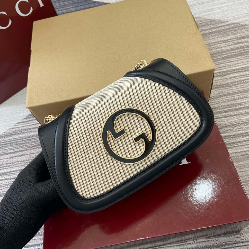 Gucci 815711 Gucci Blondie mini shoulder bag Beige£¦Black