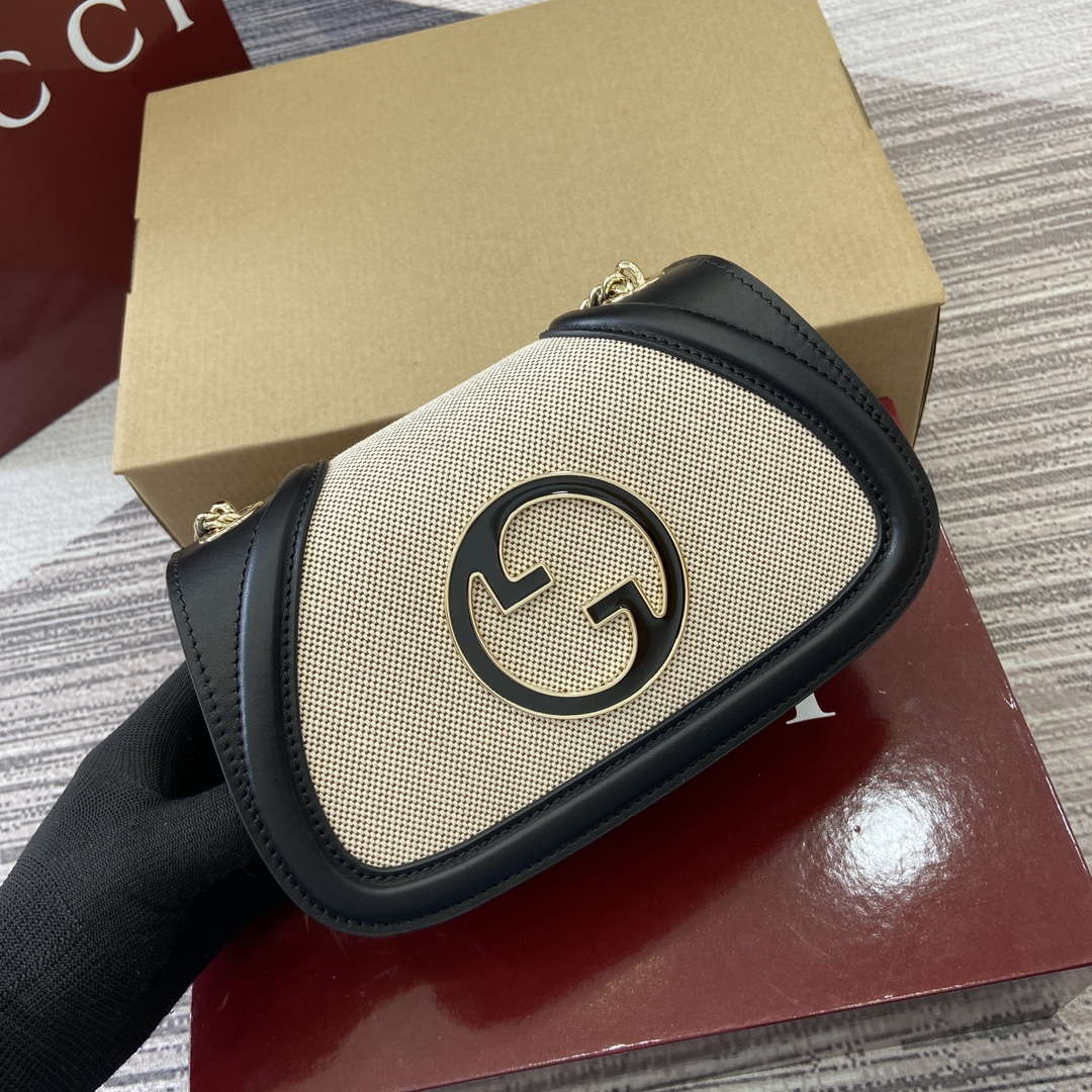 Gucci 815711 Gucci Blondie mini shoulder bag Beige£¦Black