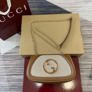 Gucci 815711 Gucci Blondie mini shoulder bag Bronw & Beige - Default Title - View 1