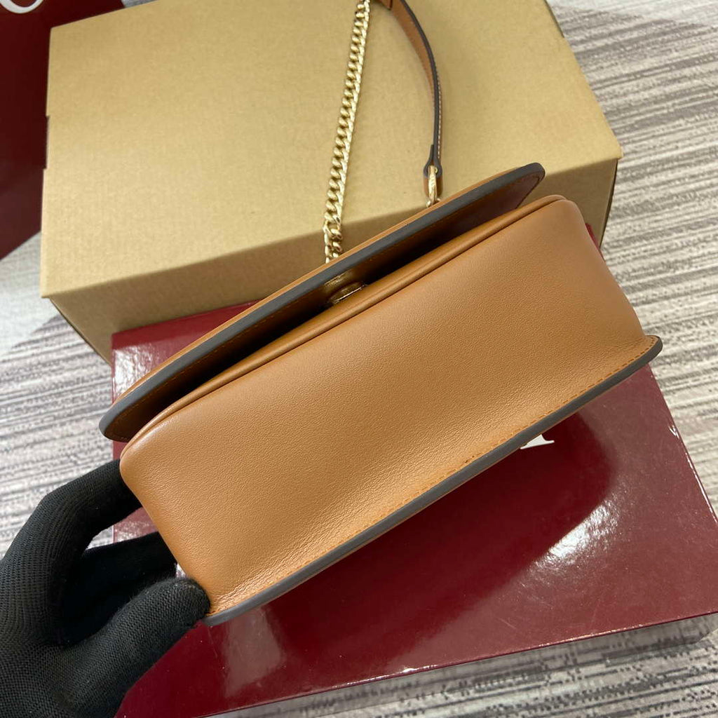 Gucci 815711 Gucci Blondie mini shoulder bag Bronw & Beige