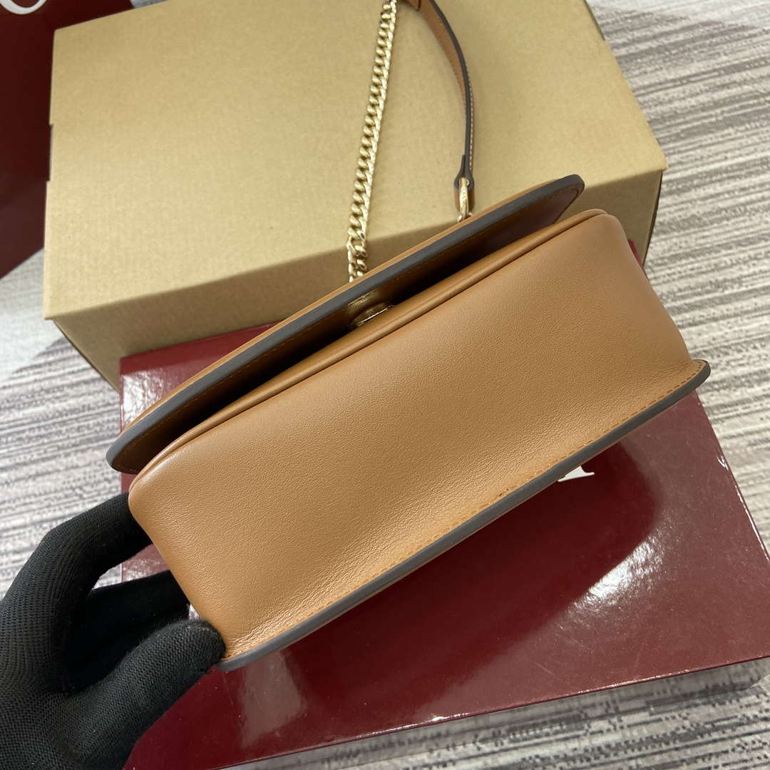 Gucci 815711 Gucci Blondie mini shoulder bag Bronw & Beige