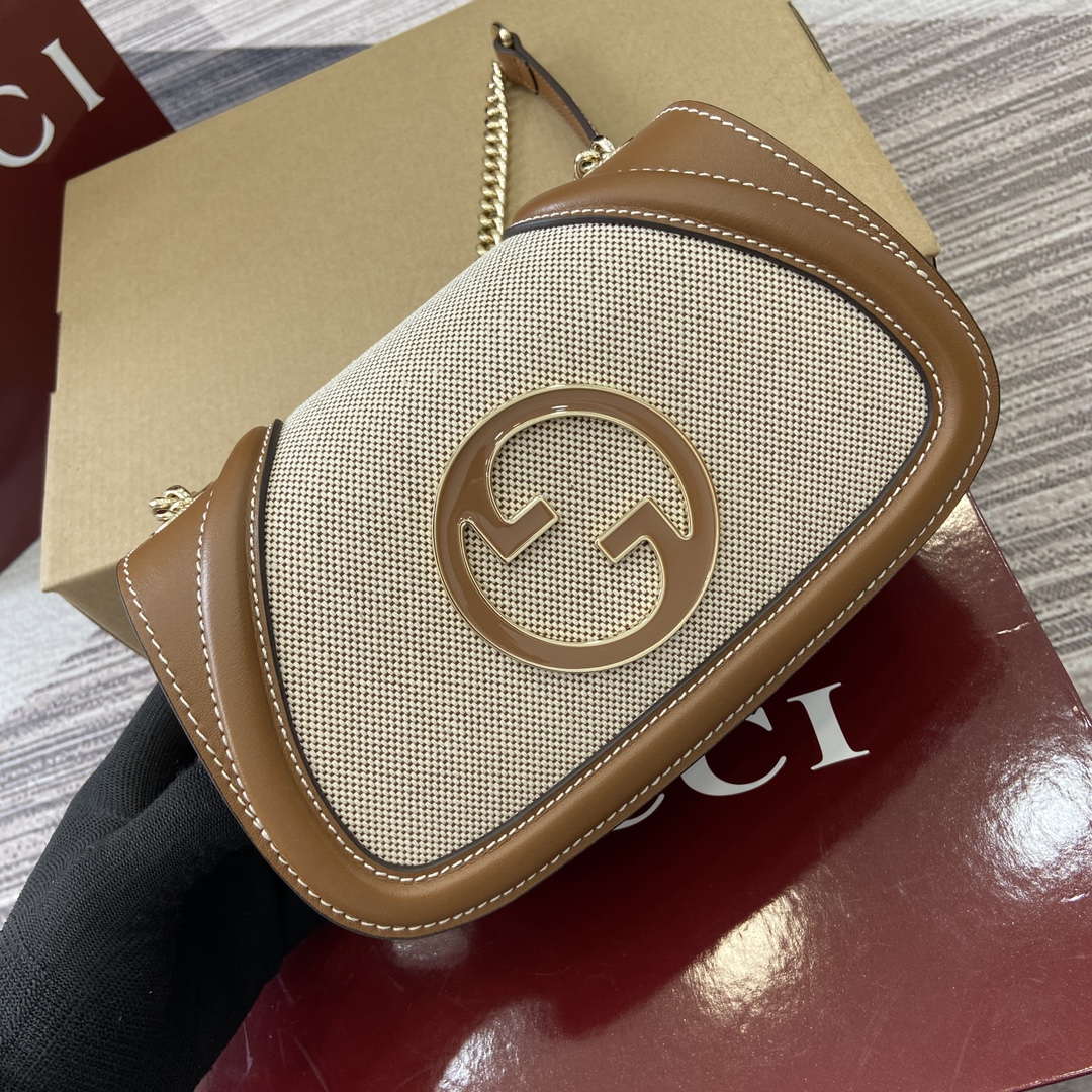 Gucci 815711 Gucci Blondie mini shoulder bag Bronw & Beige - Default Title - View 7