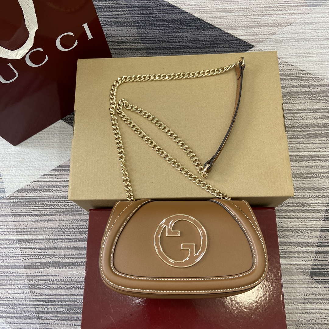 Gucci 815711 Gucci Blondie mini shoulder bag Brown - Default Title - View 1