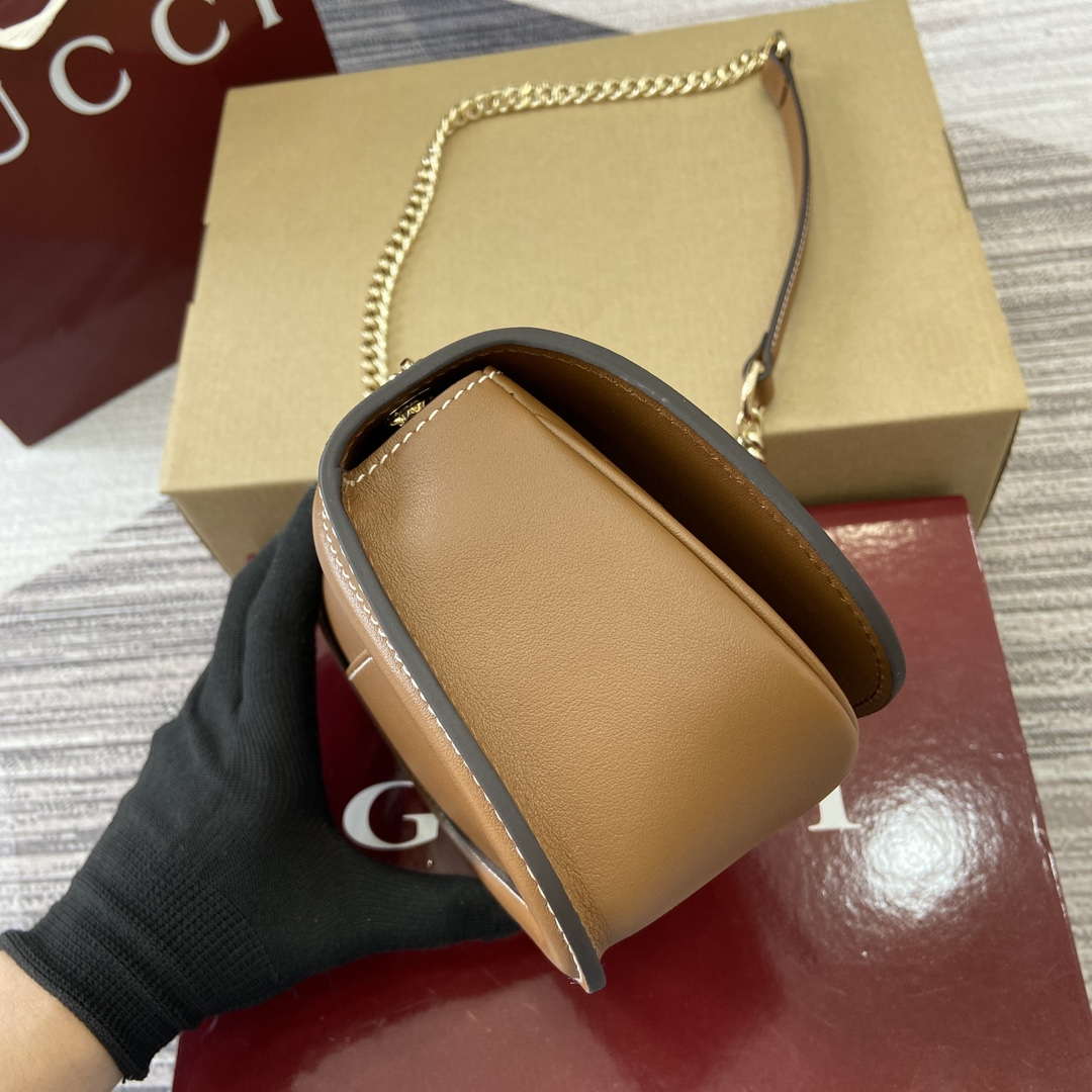 Gucci 815711 Gucci Blondie mini shoulder bag Brown - Default Title - View 3