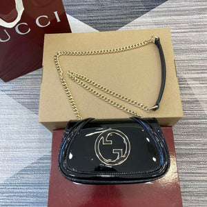 Gucci 815711 Gucci Blondie mini shoulder bag Patent Leather Black - Default Title - View 1