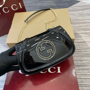 Gucci 815711 Gucci Blondie mini shoulder bag Patent Leather Black - Default Title - View 5