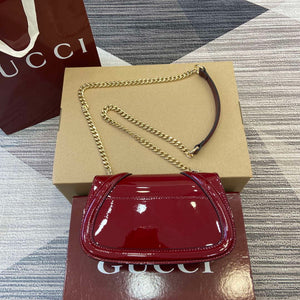 Gucci 815711 Gucci Blondie mini shoulder bag Patent Leather Red - Default Title - View 2
