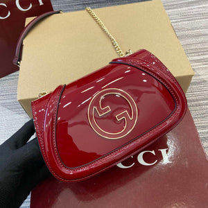 Gucci 815711 Gucci Blondie mini shoulder bag Patent Leather Red - Default Title - View 5