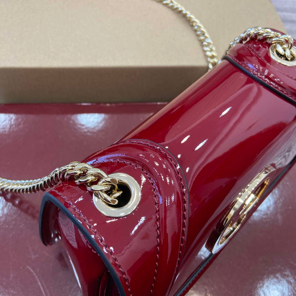 Gucci 815711 Gucci Blondie mini shoulder bag Patent Leather Red