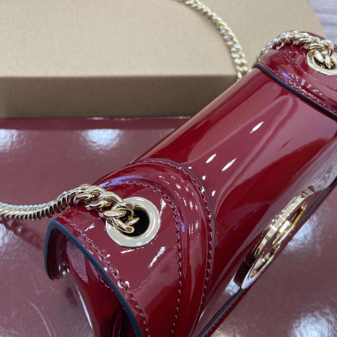 Gucci 815711 Gucci Blondie mini shoulder bag Patent Leather Red - Default Title - View 8