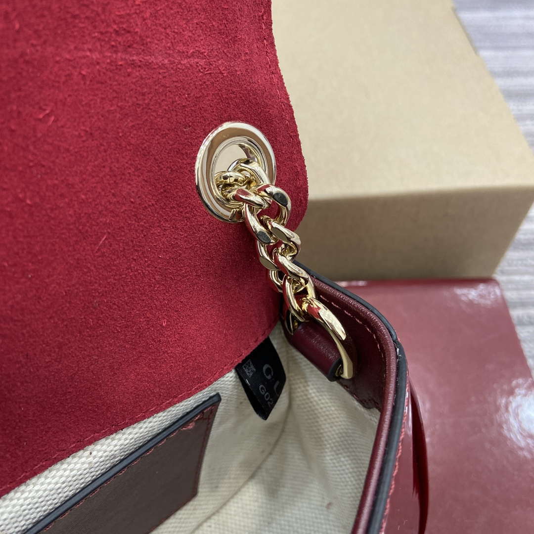 Gucci 815711 Gucci Blondie mini shoulder bag Patent Leather Red - Default Title - View 10